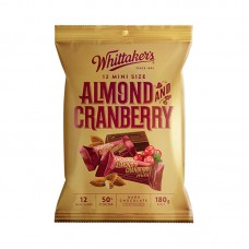 Whittaker's 惠特克 蔓越莓扁桃仁巧克力 迷你独立包装 12粒/包 180克